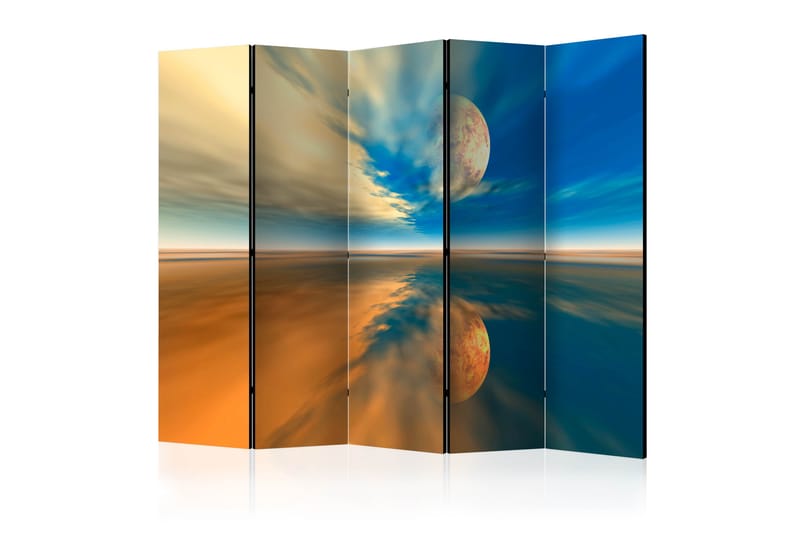 Rumdeler Fly Me To the Moon II 225x172 cm - Artgeist sp. z o. o. - Boligtilbehør - Rumdelere - Foldeskærm