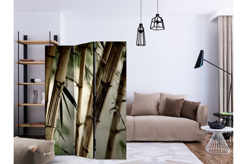 Rumdeler Fog and Bamboo Forest 135x172 cm - Artgeist sp. z o. o. - Boligtilbehør - Rumdelere - Foldeskærm