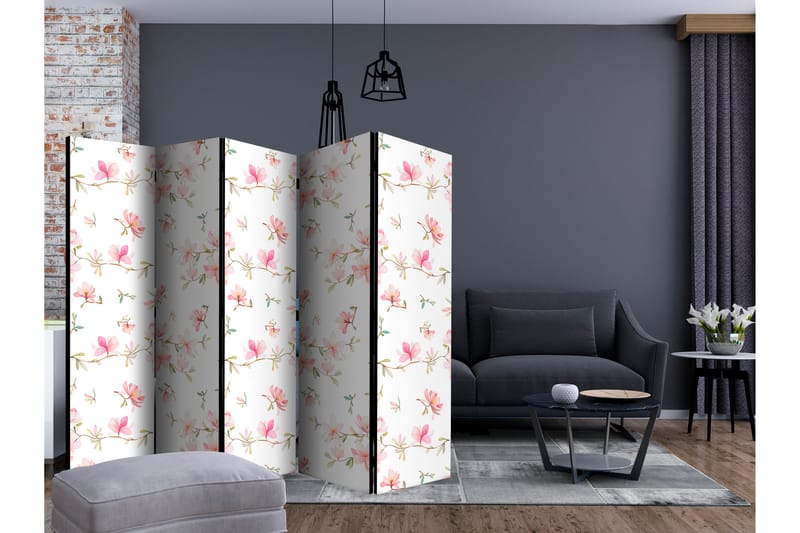 Rumdeler Fresh Magnolias II 225x172 cm - Artgeist sp. z o. o. - Boligtilbehør - Rumdelere - Foldeskærm