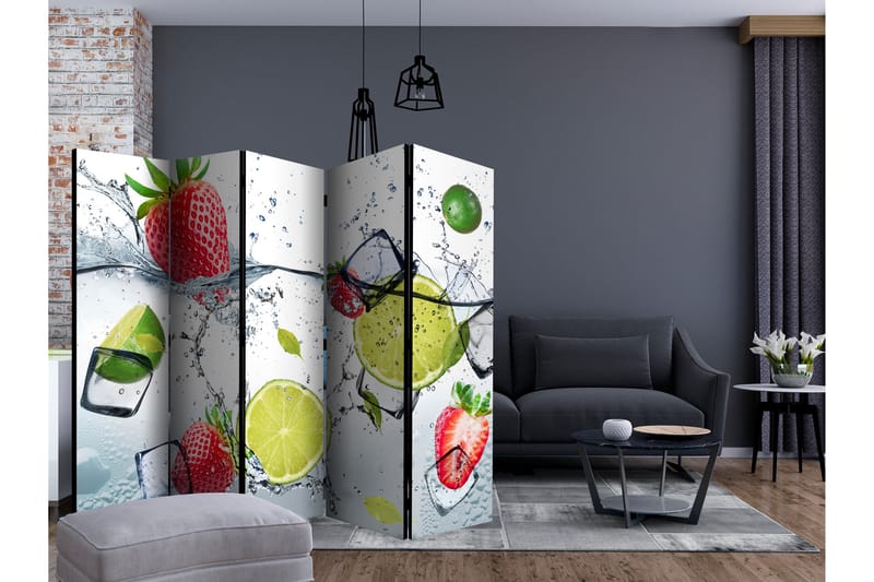 Rumdeler Fruit Cocktail II 225x172 cm - Artgeist sp. z o. o. - Foldeskærm - Rumdelere