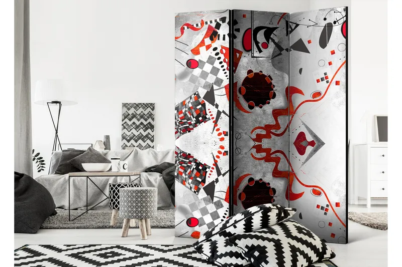 Rumdeler Geometric Cosmos 135x172 - Artgeist sp. z o. o. - Boligtilbehør - Rumdelere - Foldeskærm