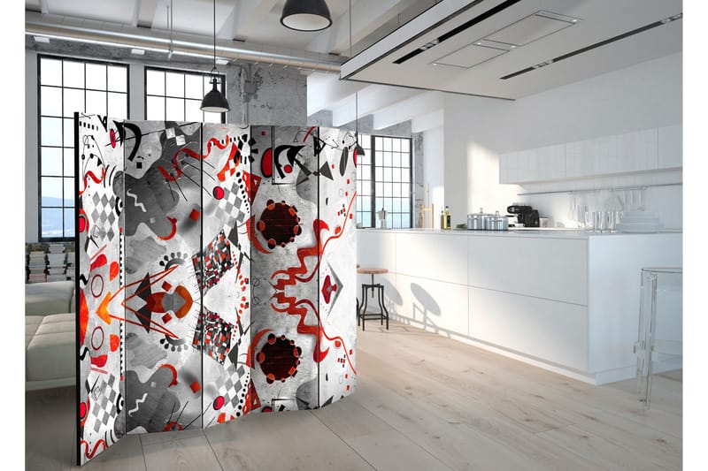 Rumdeler Geometric Cosmos 225x172 - Artgeist sp. z o. o. - Boligtilbehør - Rumdelere - Foldeskærm