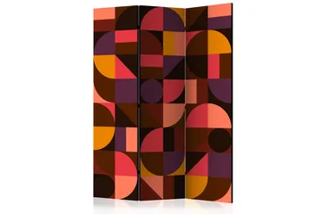 Rumdeler Geometric Mosaic Red 135x172 cm - Artgeist sp. z o. o. - Boligtilbehør - Rumdelere - Foldeskærm