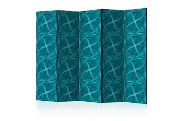 Rumdeler Geometric Turquoise II 225x172 cm - Artgeist sp. z o. o. - Boligtilbehør - Rumdelere - Foldeskærm