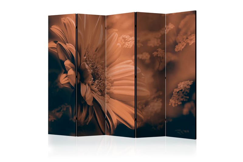 Rumdeler - Gerbera in bronze II 225x172 - Artgeist sp. z o. o. - Boligtilbehør - Rumdelere - Foldeskærm