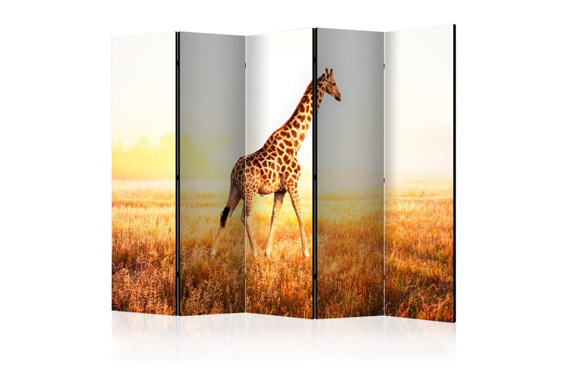 Rumdeler Giraffe - Walk II 225x172 cm - Artgeist sp. z o. o. - Foldeskærm - Rumdelere