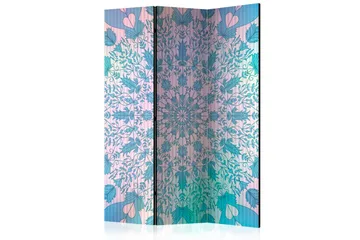 Rumdeler Girly Mandala Blue 135x172 cm - Artgeist sp. z o. o. - Boligtilbehør - Rumdelere - Foldeskærm