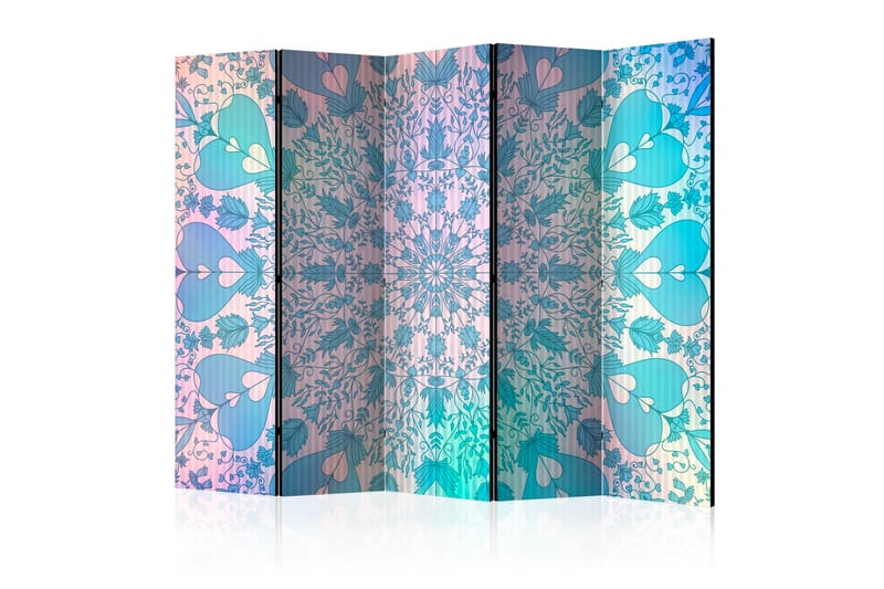Rumdeler Girly Mandala Blue II 225x172 cm - Artgeist sp. z o. o. - Boligtilbehør - Rumdelere - Foldeskærm