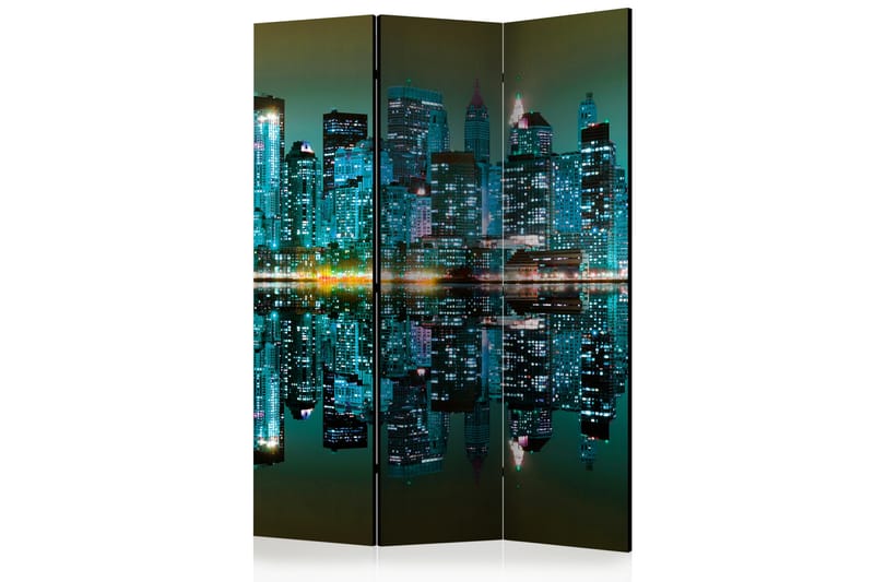 Rumdeler Gold Reflections - NYC 135x172 cm - Artgeist sp. z o. o. - Foldeskærm - Rumdelere