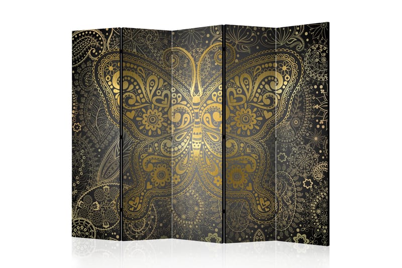 Rumdeler Golden Butterfly 225x172 - Artgeist sp. z o. o. - Boligtilbehør - Rumdelere - Foldeskærm