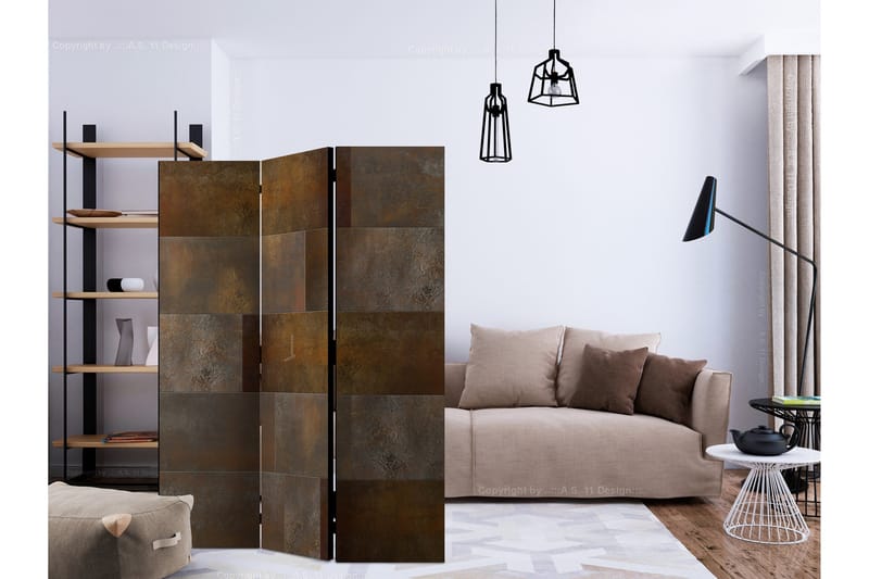 Rumdeler - Golden Cascade 135x172 - Artgeist sp. z o. o. - Boligtilbehør - Rumdelere - Foldeskærm