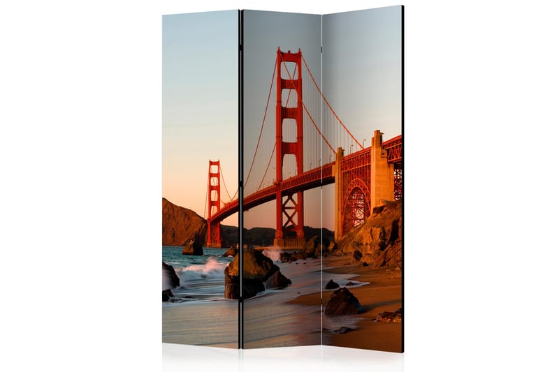 Rumdeler - Golden Gate Bridge - San Francisco 135x172 - Artgeist sp. z o. o. - Foldeskærm - Rumdelere