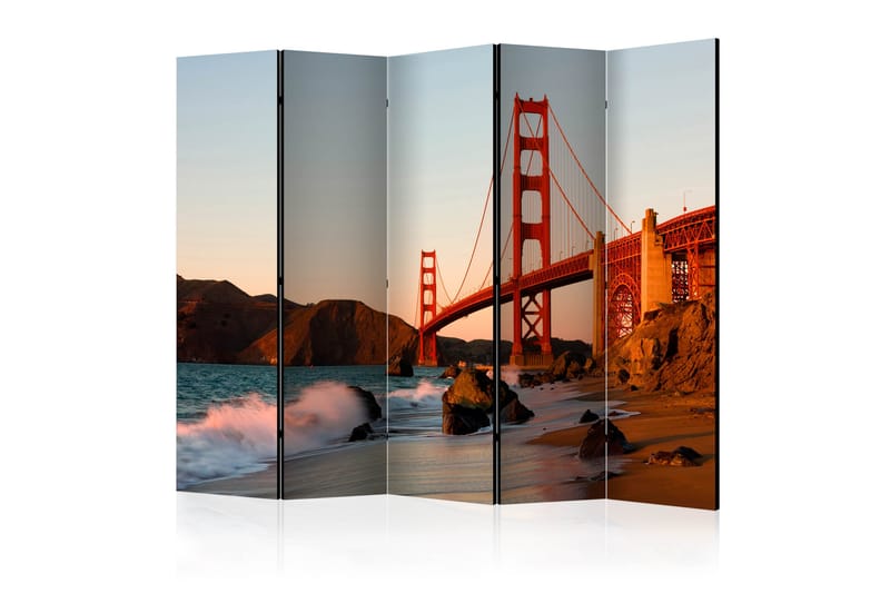 Rumdeler - Golden Gate Bridge - San Francisco 225x172 - Artgeist sp. z o. o. - Foldeskærm - Rumdelere