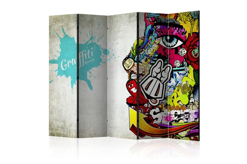 Rumdeler Graffiti Beauty 225x172 - Artgeist sp. z o. o. - Boligtilbehør - Rumdelere - Foldeskærm