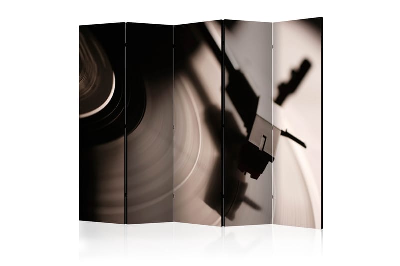 Rumdeler - Gramophone and vinyl record II 225x172 - Artgeist sp. z o. o. - Boligtilbehør - Rumdelere - Foldeskærm