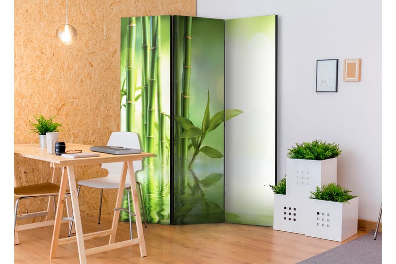 Rumdeler Green Bamboo 135x172 - Artgeist sp. z o. o. - Boligtilbehør - Rumdelere - Foldeskærm