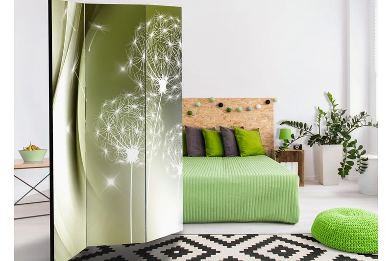 Rumdeler Green Gentleness 135x172 - Artgeist sp. z o. o. - Boligtilbehør - Rumdelere - Foldeskærm