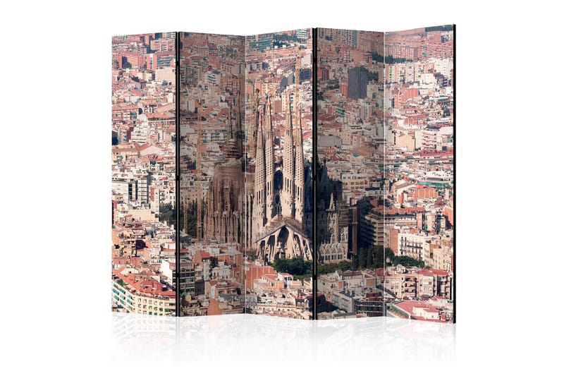 Rumdeler Heart of Barcelona II 225x172 cm - Artgeist sp. z o. o. - Boligtilbehør - Rumdelere - Foldeskærm