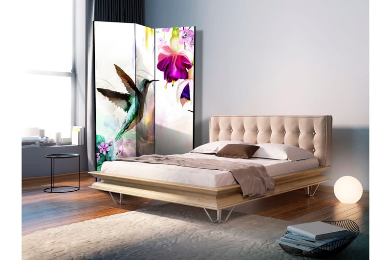 Rumdeler Hummingbirds And Flowers 135x172 - Artgeist sp. z o. o. - Boligtilbehør - Rumdelere - Foldeskærm