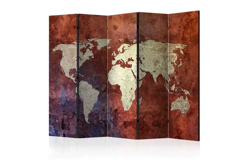 Rumdeler - Iron continents II 225x172 - Artgeist sp. z o. o. - Boligtilbehør - Rumdelere - Foldeskærm