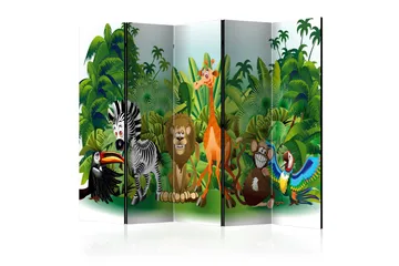 Rumdeler - Jungle Animals II 225x172 - Artgeist sp. z o. o. - Boligtilbehør - Rumdelere - Foldeskærm