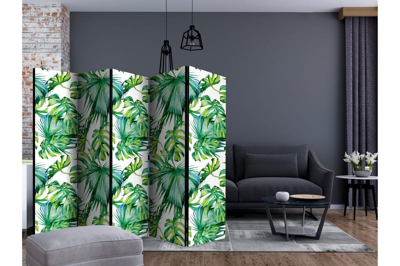Rumdeler Jungle Leaves II 225x172 cm - Artgeist sp. z o. o. - Boligtilbehør - Rumdelere - Foldeskærm