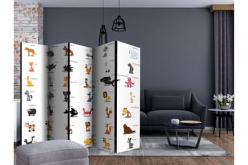 Rumdeler Learning by Playing Animals II 225x172 cm - Artgeist sp. z o. o. - Boligtilbehør - Rumdelere - Foldeskærm
