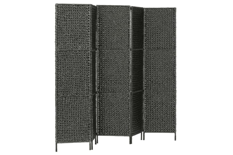 Rumdeler Med 5 Paneler 193 X 160 Cm Vandhyacint Sort - Sort - Boligtilbehør - Rumdelere - Skærmvæg