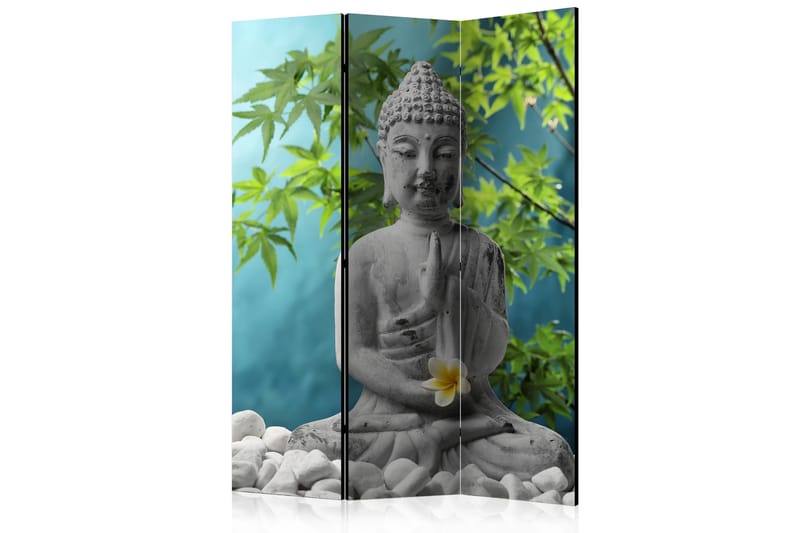 Rumdeler Meditating Buddha 135x172 - Artgeist sp. z o. o. - Foldeskærm - Rumdelere