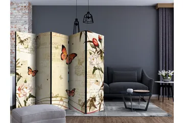 Rumdeler - Melodies of butterflies II 225x172 - Artgeist sp. z o. o. - Boligtilbehør - Rumdelere - Foldeskærm