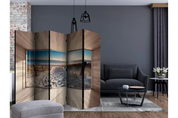 Rumdeler - Modern Lounge: By the Sea II 225x172 - Artgeist sp. z o. o. - Boligtilbehør - Rumdelere - Foldeskærm