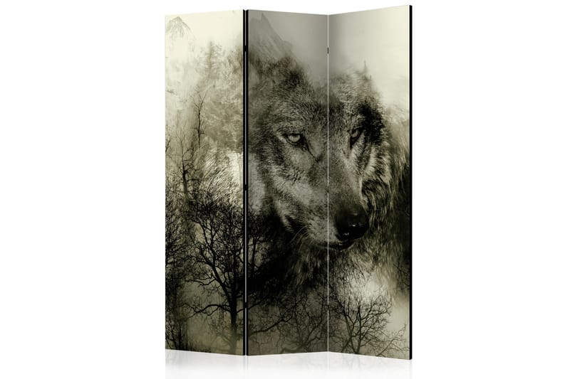 Rumdeler Mountain Predator Beige 135x172 cm - Artgeist sp. z o. o. - Foldeskærm - Rumdelere