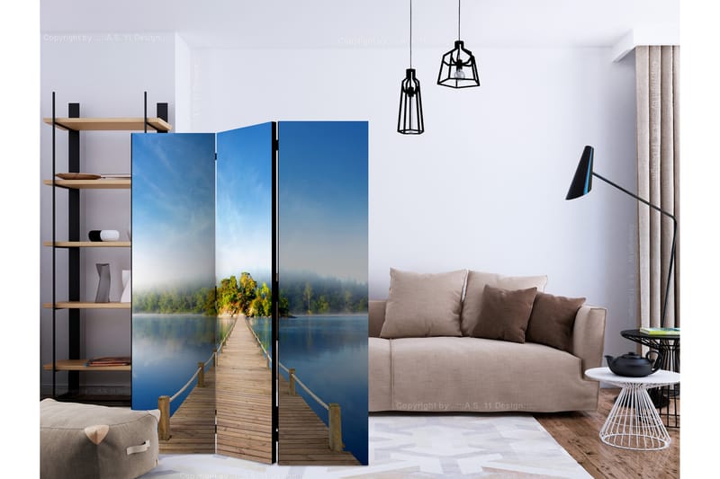 Rumdeler Mysterious Island 135x172 cm - Artgeist sp. z o. o. - Boligtilbehør - Rumdelere - Foldeskærm