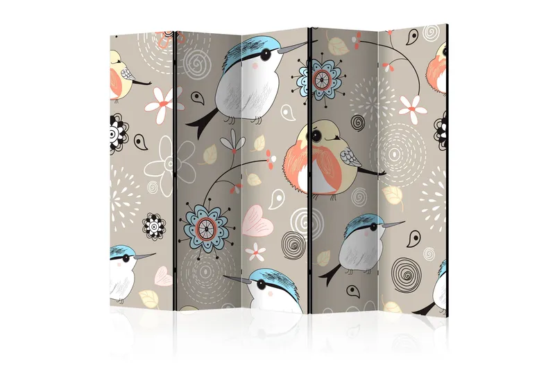 Rumdeler Natural Pattern with Birds II 225x172 cm, Artgeist sp. z o. o.