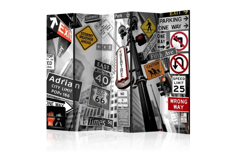 Rumdeler New York Signs II 225x172 cm, Artgeist sp. z o. o.