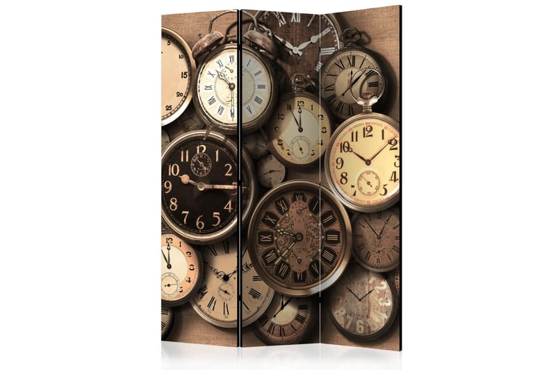 Rumdeler - Old Clocks 135x172 - Artgeist sp. z o. o. - Boligtilbehør - Rumdelere - Foldeskærm