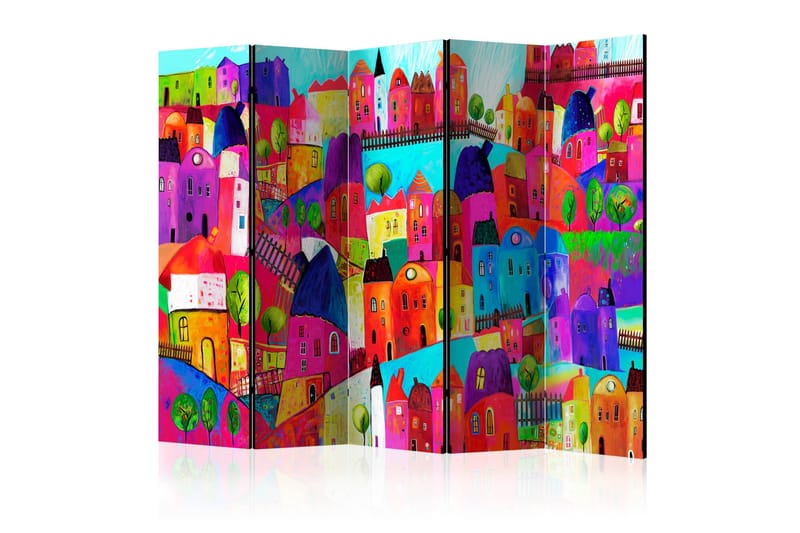 Rumdeler Rainbow-Hued Town II 225x172 cm, Artgeist sp. z o. o.
