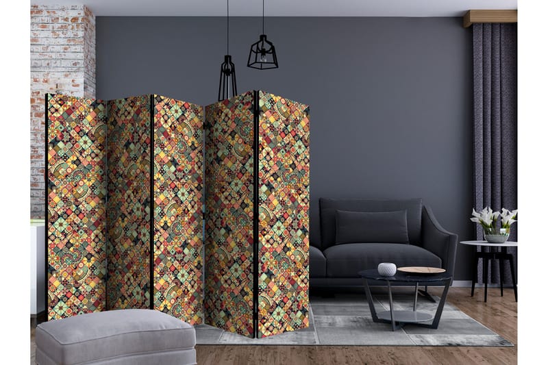 Rumdeler - Rainbow Mosaic II 225x172 - Artgeist sp. z o. o. - Boligtilbehør - Rumdelere - Foldeskærm