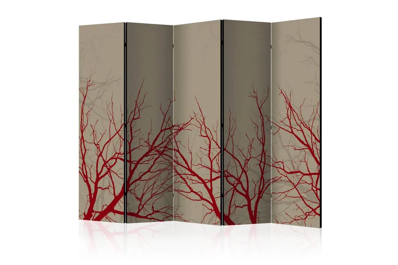 Rumdeler - Red-hot branches II 225x172 - Artgeist sp. z o. o. - Boligtilbehør - Rumdelere - Foldeskærm