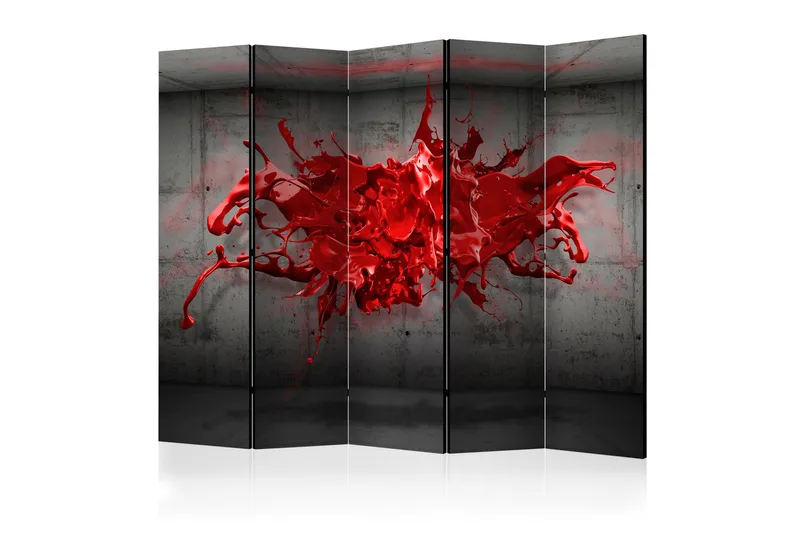 Rumdeler Red Ink Blot 225x172 - Artgeist sp. z o. o. - Boligtilbehør - Rumdelere - Foldeskærm