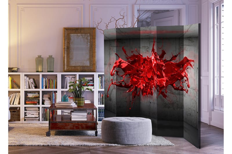 Rumdeler Red Ink Blot 225x172 - Artgeist sp. z o. o. - Boligtilbehør - Rumdelere - Foldeskærm