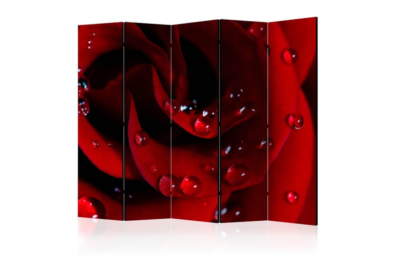 Rumdeler - Red rose with water drops II 225x172, Artgeist sp. z o. o.