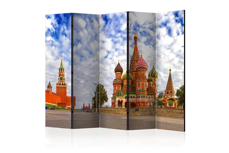 Rumdeler - Red Square, Moscow, Russia II 225x172 - Artgeist sp. z o. o. - Boligtilbehør - Rumdelere - Foldeskærm