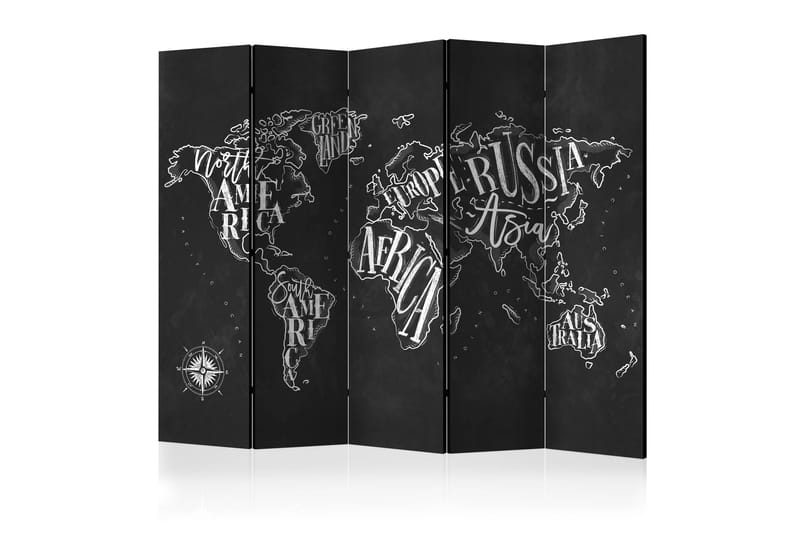 Rumdeler - Retro Continents (Black) II 225x172, Artgeist sp. z o. o.