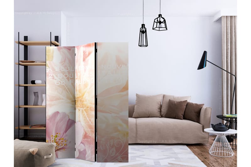 Rumdeler - Romantic Message 135x172 - Artgeist sp. z o. o. - Boligtilbehør - Rumdelere - Foldeskærm