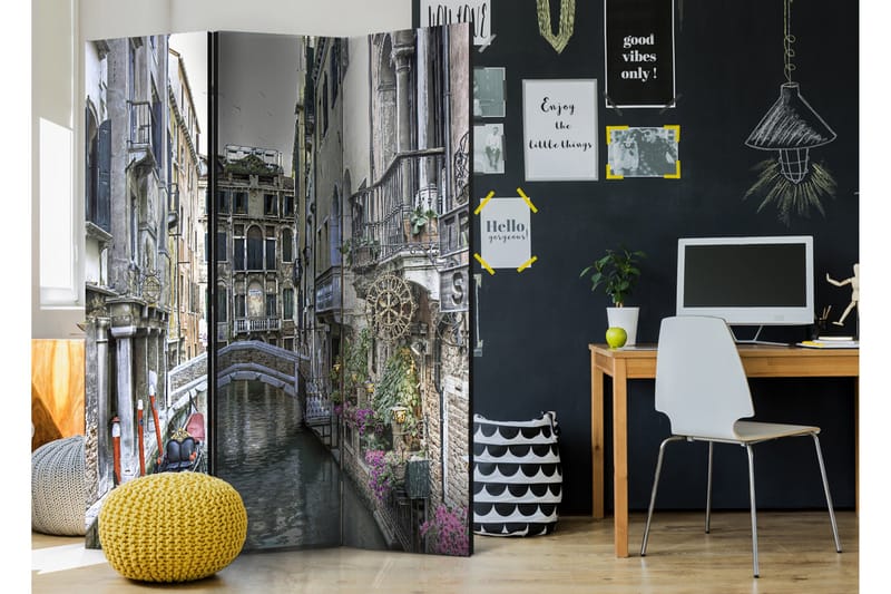 Rumdeler Romantic Venice 135x172 - Artgeist sp. z o. o. - Boligtilbehør - Rumdelere - Foldeskærm