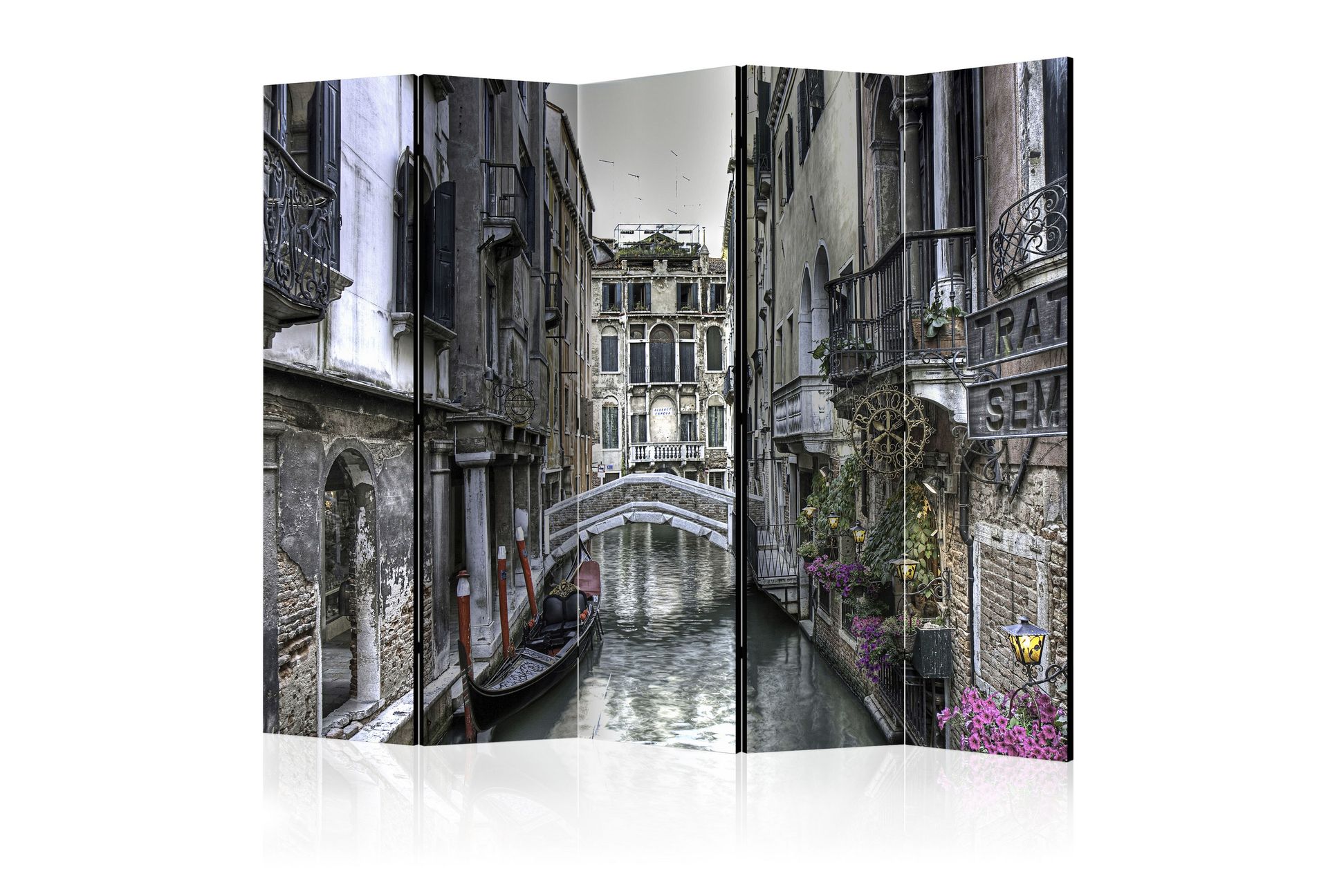Rumdeler Romantic Venice 225x172 - Artgeist sp. z o. o. - Boligtilbehør - Rumdelere - Foldeskærm