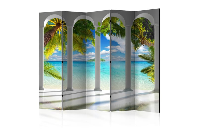 Rumdeler - Sea behind Columns II 225x172 - Artgeist sp. z o. o. - Boligtilbehør - Rumdelere - Foldeskærm