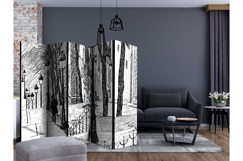 Rumdeler - stairs - Montmartre II 225x172 - Artgeist sp. z o. o. - Boligtilbehør - Rumdelere - Foldeskærm