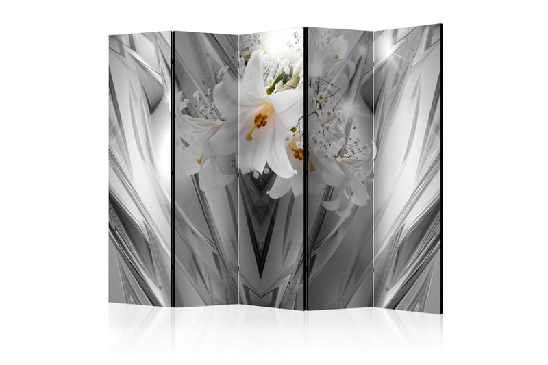 Rumdeler - Steel Lilies II 225x172 - Artgeist sp. z o. o. - Foldeskærm - Rumdelere